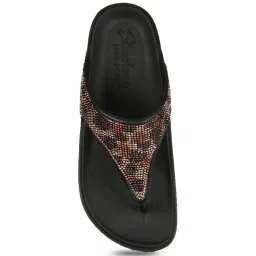 Skechers Women's CALI BREEZE 2.0 - UPROAR Black Casual Slippers image 4