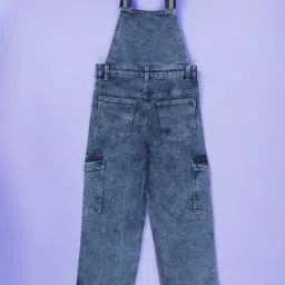 KiddoPanti Boys Blue Denim Dungaree image 2