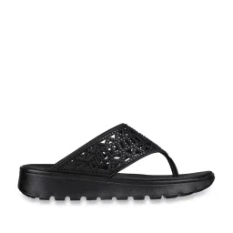 Skechers Women's FOOTSTEPS - SHE*S CUTE Black Casual Slippers image 1