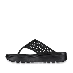 Skechers Women's FOOTSTEPS - SHE*S CUTE Black Casual Slippers image 3