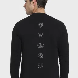Bewakoof Black Regular Fit Printed Sweatshirt image 3