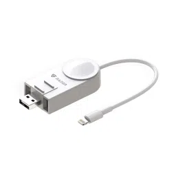 RAEGR Arc 450 Portable Apple Watch Wireless Charger with Apple Cable for AirPods & iPhones- (White) image 1