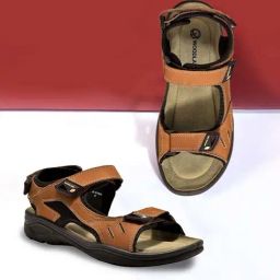 Woodland Men's Camel Floater Sandals-picture-49