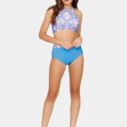 Coucou by Zivame Blue Printed Bikini Set image 4