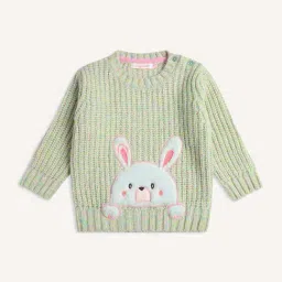 Wingsfield Girls Green Self Full Sleeves Sweaters & Cardigans-image-55