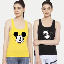 Friskers Multicolor Printed Camisole (Pack Of 2) image 1