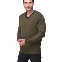 Woodland Dark Olive Regular Fit Sweater image 3