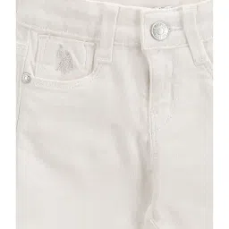 U.S. Polo Assn. Kids White Solid Shorts image 3