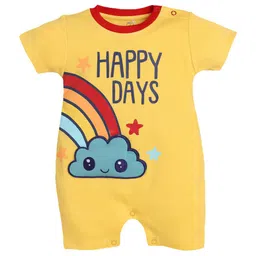 BABY GO Boys Pack Of 2 Printed Pure Cotton Rompers image 4