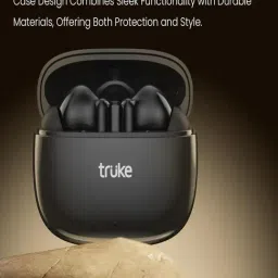 Truke Buds Elite With 70Hrs Battery, Dual-Mic Enc, 10Mm Speakers, Volume Control (Black) image 3