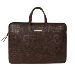 Bagsy Malone Vegan Leather Crocodile Print Unisex Laptop Bag-picture-16