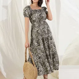 SZN Women Khaki Dresses-picture-16