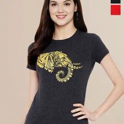 Metronaut Women Pack Of 3 Typography Printed Round Neck Cotton T-shirts-picture-28