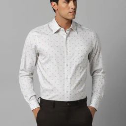 Louis Philippe Gods & Kings White Cotton Regular Fit Printed Shirt-picture-39