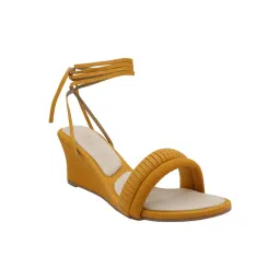 Veruschka By Payal Kothari Textured Orange Licorice Wedges image 2