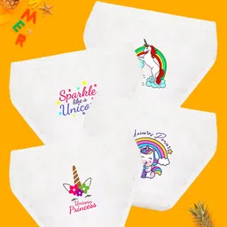 NUSYL Girls Pack Of 4 Unicorn Printed Pure Cotton Briefs NUGCBRFPO4.0008-image-97