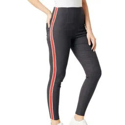 Miss Chase Dark Grey Slim Fit Jeggings-image-76