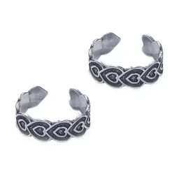Taraash Heart 92.5 Sterling Silver Toe Ring-picture-16