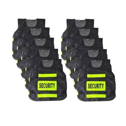Safe Cure Polyster Construction Sites & Sea Patrolling Security Print Reflective Safety Jacket (Pack of 10 Piece)-picture-30