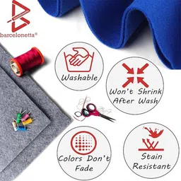 canvass CANVASS® 20 pcs Non Woven Felt Fabric 1mm Thickness Polyester Cloth Felts DIY Bundle for Sewing Dolls Crafts20x30 cm A4 (White), Solid image 5