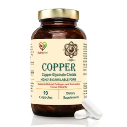 NutraLiebe Copper Glycinate Chelate - High Bioavailability, Supports Collagen Formation and Connective Tissue Health, 90 Capsules image 1