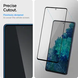 Spigen Full Coverage Tempered Glass Screen Guard Protector For Galaxy S20 Fe 4G / 5G - 1 Pack for Smartphone image 3