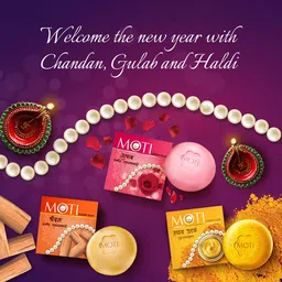 Moti Gulab Luxury Bath Soap, Enchanting Rose Fragrance, 5x150 g image 4