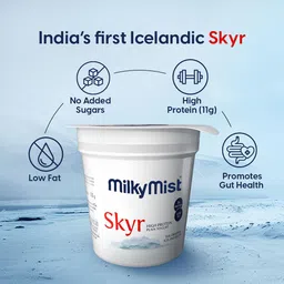 milky mist Milkymist Skyr High Protein Plain Yogurt, 225 gm image 4