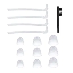 sengdong Universal BTE Hearing Aid Eartips Domes Set - Includes 9 Double-Layer Ear Plugs, 4 Resound Tubes, and 1 Cleaning Brush image 1