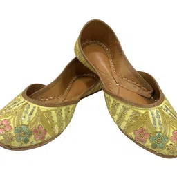 eshoe ethnic Women Punjabi Juti Handmade Wedding Bridal Shoes Indian Traditional Ethnic Jutti Multicolor image 2