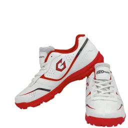 gowin Academy White/Red Cricket Shoes Size-11 Kids with TR-555-W Cricket Leather Ball Alum Tanned White image 1