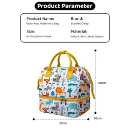StarAndDaisy Bag for Mothers for Travel, Newborn Baby Diaper Bags with Insuleted Compartment & Multiple Pockets, 12 liter Enhanced capacity, Aesthetically Handcrafted with Love & Cuteness image 5