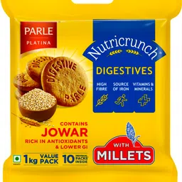 Parle Nutricrunch Classic Wheat Flour Digestive Cookies, 1000 Gram image 1