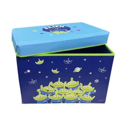 BuenoVida Stools for Sitting in Living Room Storage Stool for Sitting Storage Box for Toys of Kids - Alien Design Print Foldable Stool (31 x 30 x 48 cm) image 5