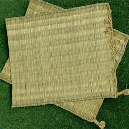 bhumi Handmade korai Grass aasan/100% Natural Grass puja mat (6) image 1
