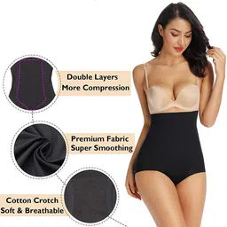 plumbury PLUMBURYBlended Women's Seamless High Waist Tummy Control Butt Lifter Shapewear Brief Panty image 5