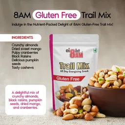 8 am 8AM Gluten Free Trail Super Foods Mix, Made with Nutritious Ingredient, Healthy and Tasty Snack, Rich Source of Zinc, Potassium and Iron, 200g image 4