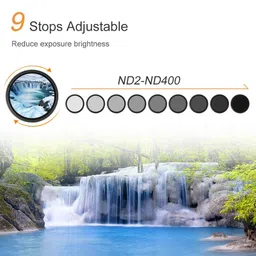 fnd Multi-Coated Variable Polarizing ND Neutral Density Adjustable ND2 -ND400 (Waterproof, Scratchproof, Dustproof) (67MM) image 2