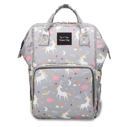 Tip 'n' Top Baby Diaper Bag Kids Travelling Bag with Insulated Bottle Pockets for Toddlers & Infants (Unicorn Grey) image 1