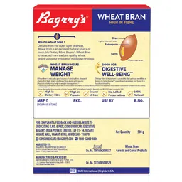 Bagrry's Wheat Bran 500 gm Box| High in Fibre & Protein | Helps Reduce Cholesterol & Manages Weight | Good Digestive Health | Add to Atta for Fibre Rich Roti, & Many other Dishes image 2