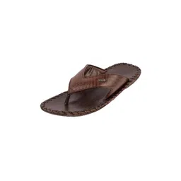 metro Men Thong Leather Chappal image 1