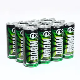 Rio Boom Energy Drink Can | Caffeinated Drink Contains Caffeine, Taurine, Vitamin C | Pack of 12 | 250 ML image 1