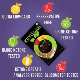 Ketolab Keto Bhujia (Sezwan), 400 Gms, 1 Pack, 2.7g Net Carb & 18% High Protein/Serv, Identical to Regular Bhujia, Low Carb, Pre-Biotic High Fibre, Low GI, Keto Diet, Weight Loss, Diabetic Friendly image 5