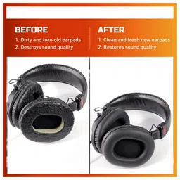 Crysendo Replacement Earpad Cushions Compatible with Boat Rockerz 550, Boat Immortal IM 700/IM1000D/IM 1300 Headphones, Earpads with Softer Protein Leather, High-Density Memory Foam Ear Pads image 5