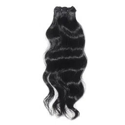 cabello Machine Weft Human Hair Extensions, Lenght 30 Inches Long, 100% Virgin Brazilian Remy Human Hair, Natural Black, 100 Grams For Women image 3