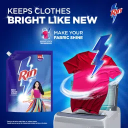Rin Detergent Liquid Refill 2L Pouch, Designed for Dirt removal in Washing Machine for all kinds of clothes - Super Save Pack (Pack of 3) image 3