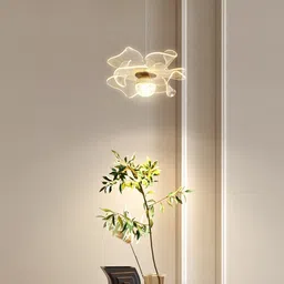 CITRA LED 1 Light Modern LED Gold Acrylic Pendant Hanging Light - Warm White/Gold image 5