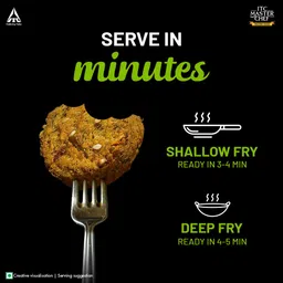 ITC MASTER CHEF Lebanese Falafel Kebab, Veg Frozen Snack, Ready to Cook, 230g image 4