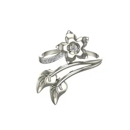 dishis 18k (750) White Gold Diamond Ring for Women image 3