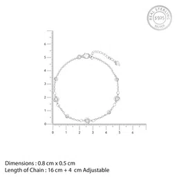 giva 925 Silver Zircon High on Charm Bracelet, Adjustable | Gifts for Women and Girls | With Certificate of Authenticity and 925 Stamp | 6 Months Warranty image 4